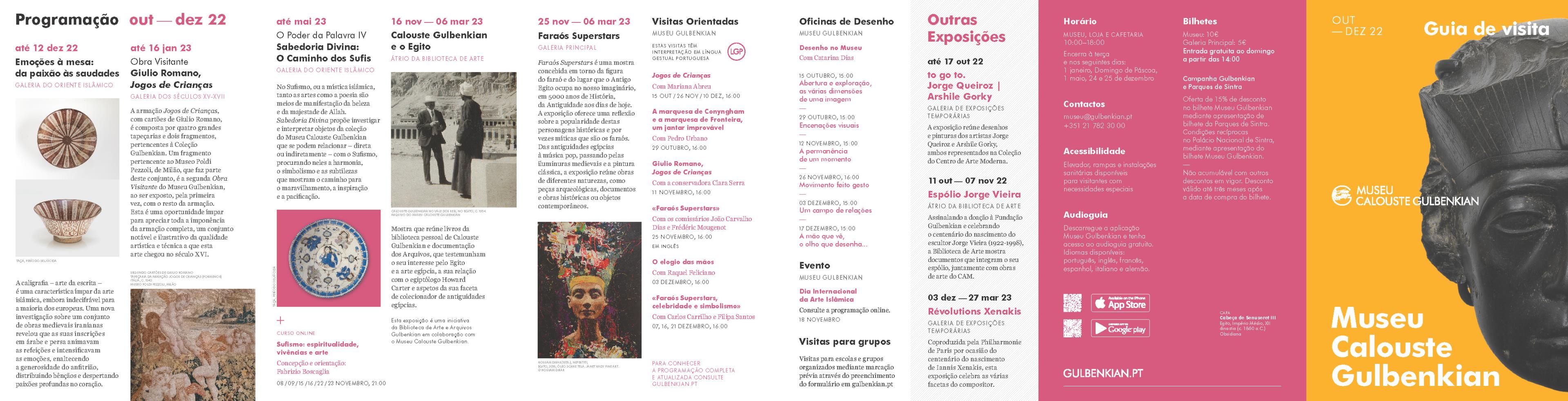Guia de Visita. Museu Calouste Gulbenkian. Outubro – Dezembro 2022