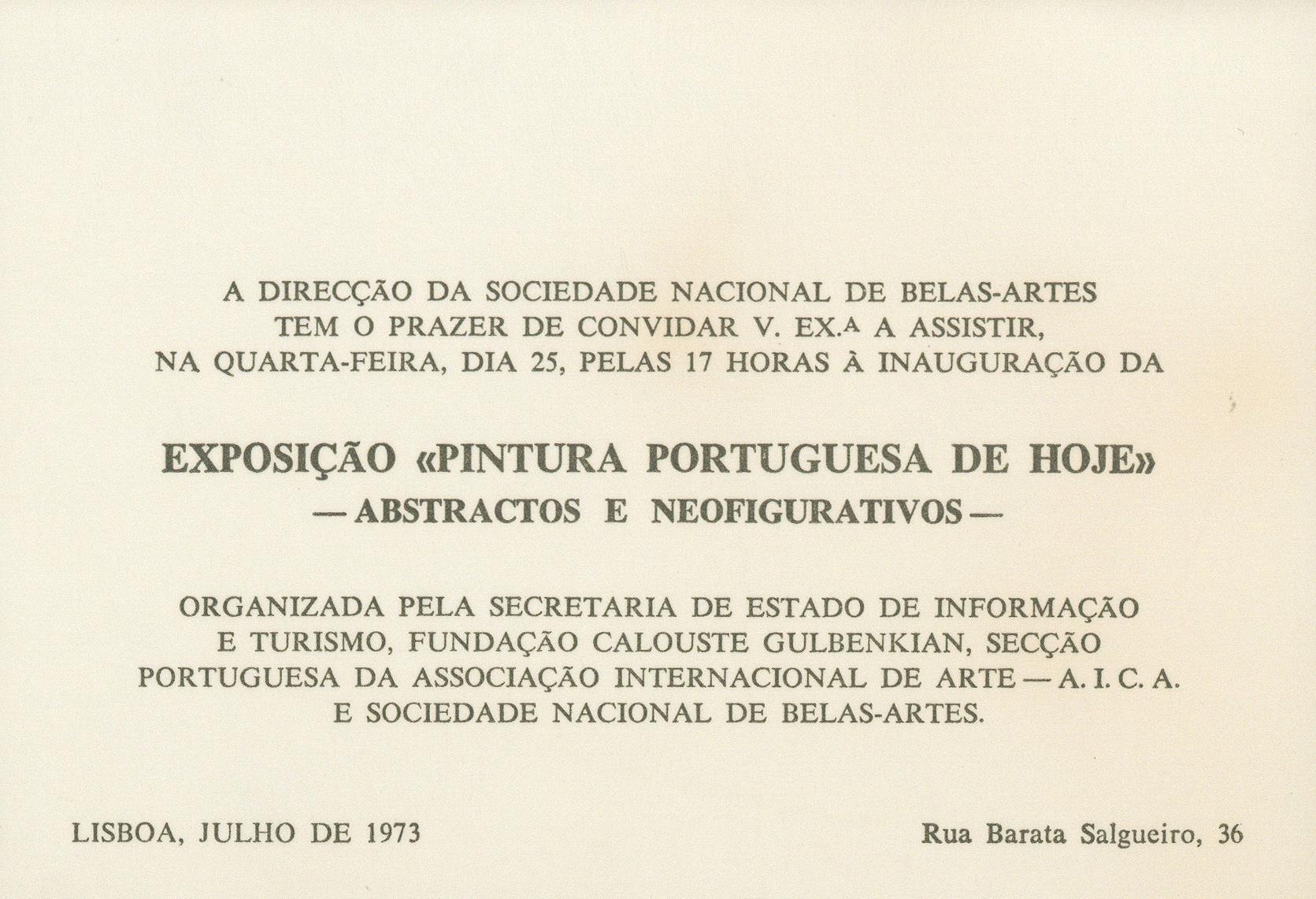 Pintura Portuguesa de Hoje. Abstractos e Neofigurativos