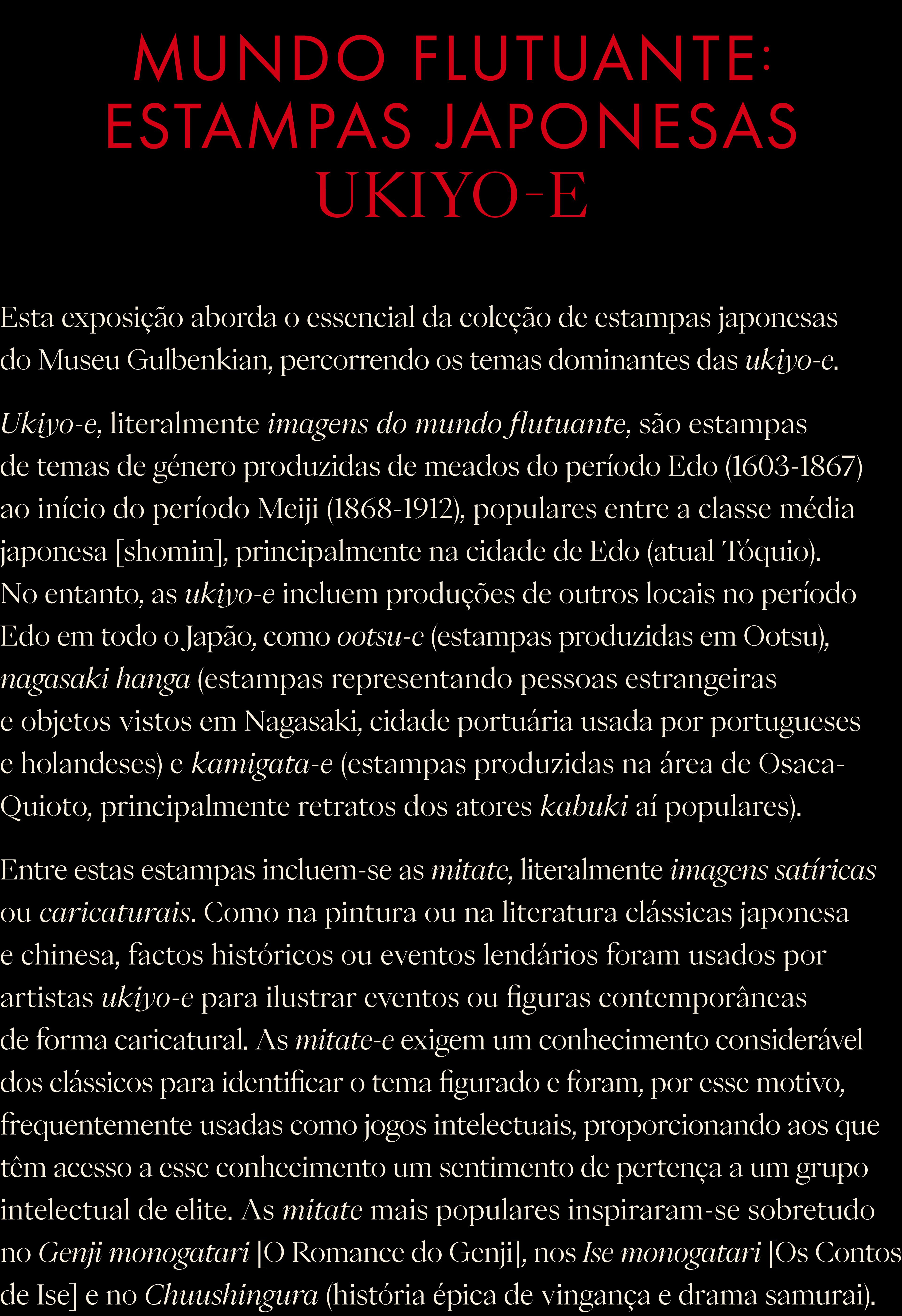 Mundo Flutuante. Estampas Japonesas «Ukiyo-e»