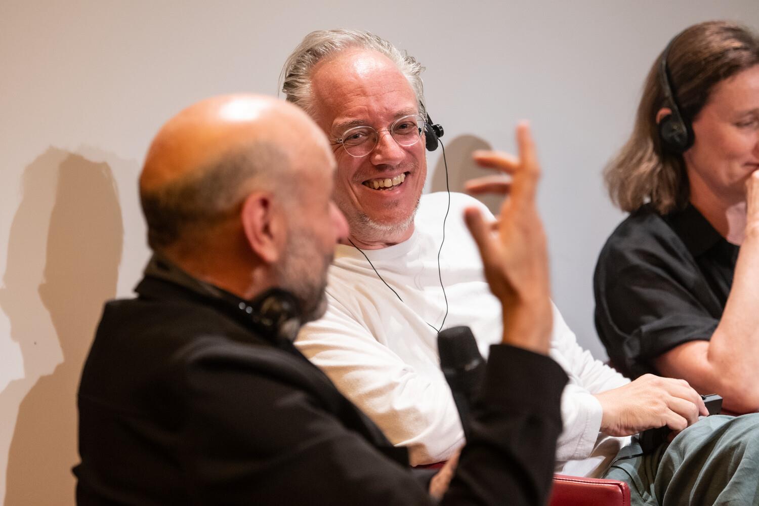 Conversa «Pensar Siza Vieira». Carlos Quintáns, Jan De Vylder e Maruša Zorec (da esq. para a dir.)