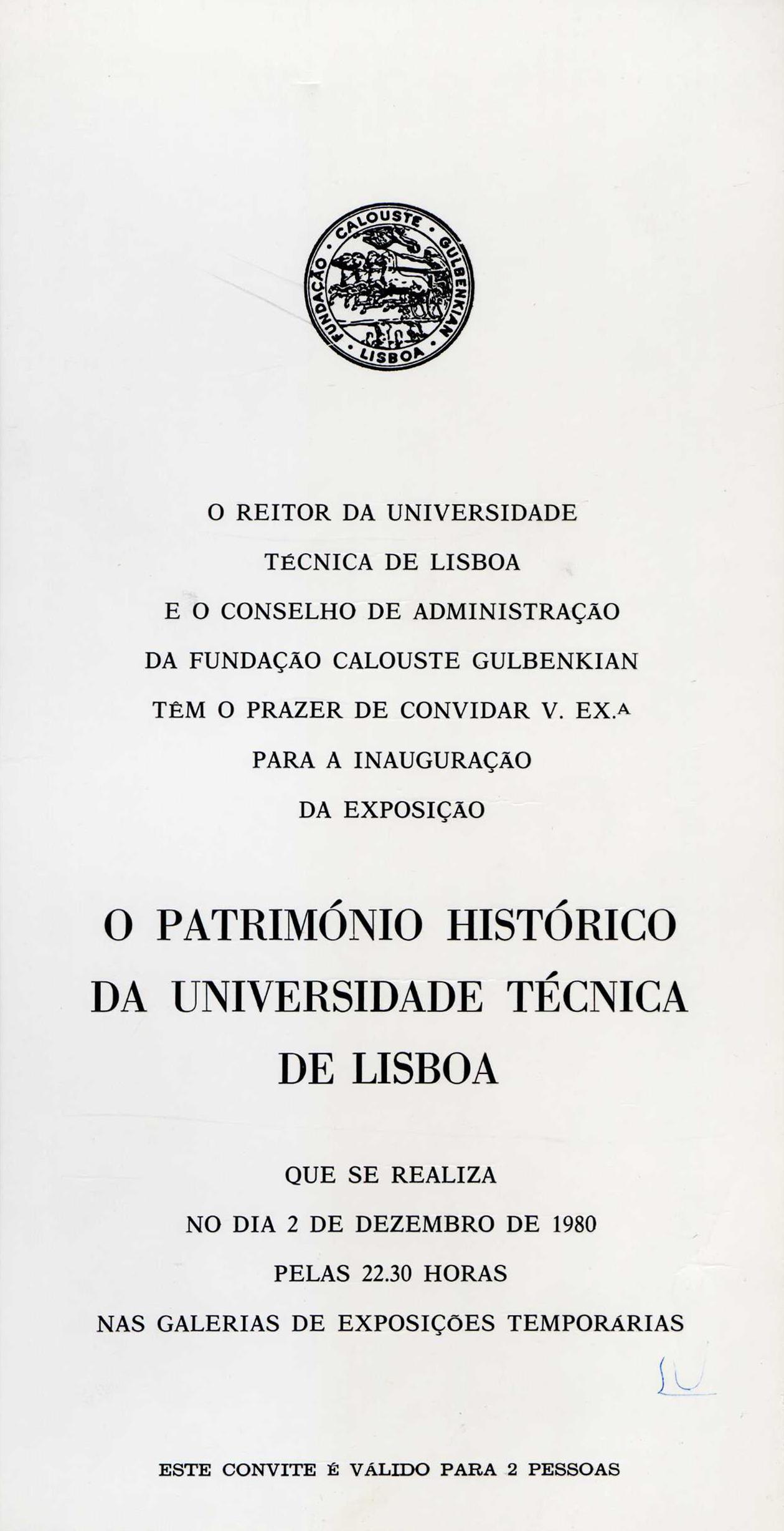 O Património Histórico da Universidade Técnica de Lisboa