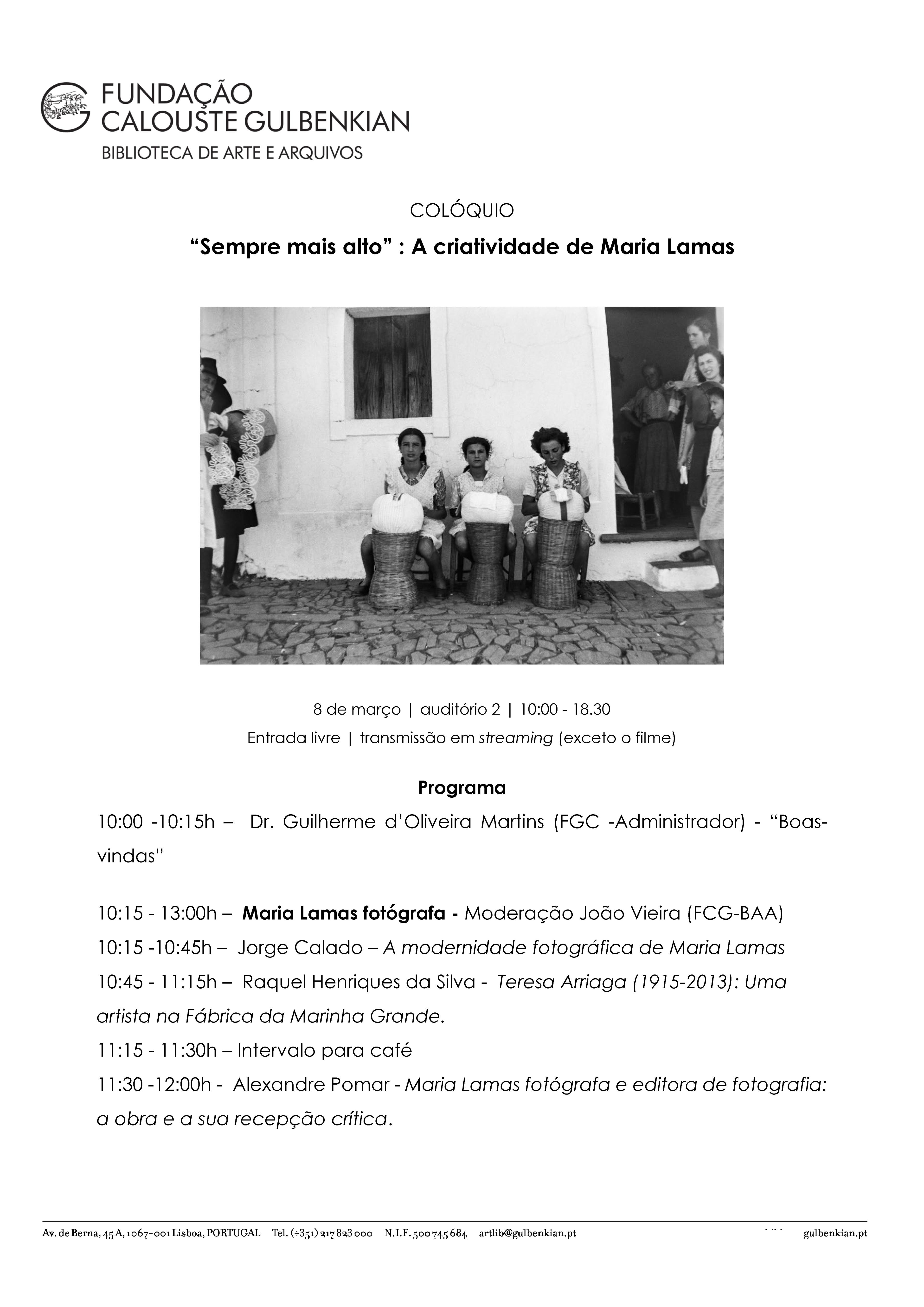 "Sempre mais alto": A criatividade de Maria Lamas