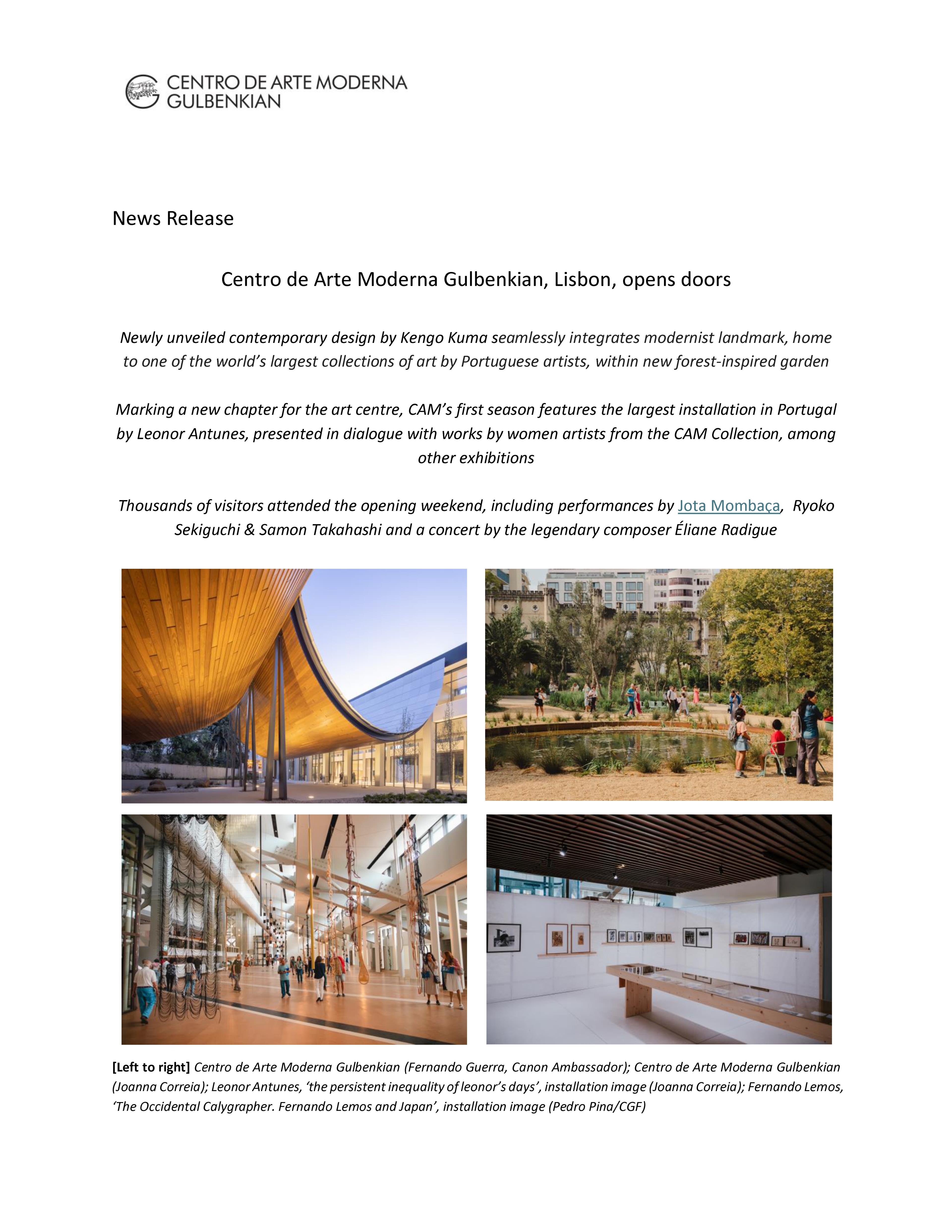 Serviço de Comunicação / Fundação Calouste Gulbenkian