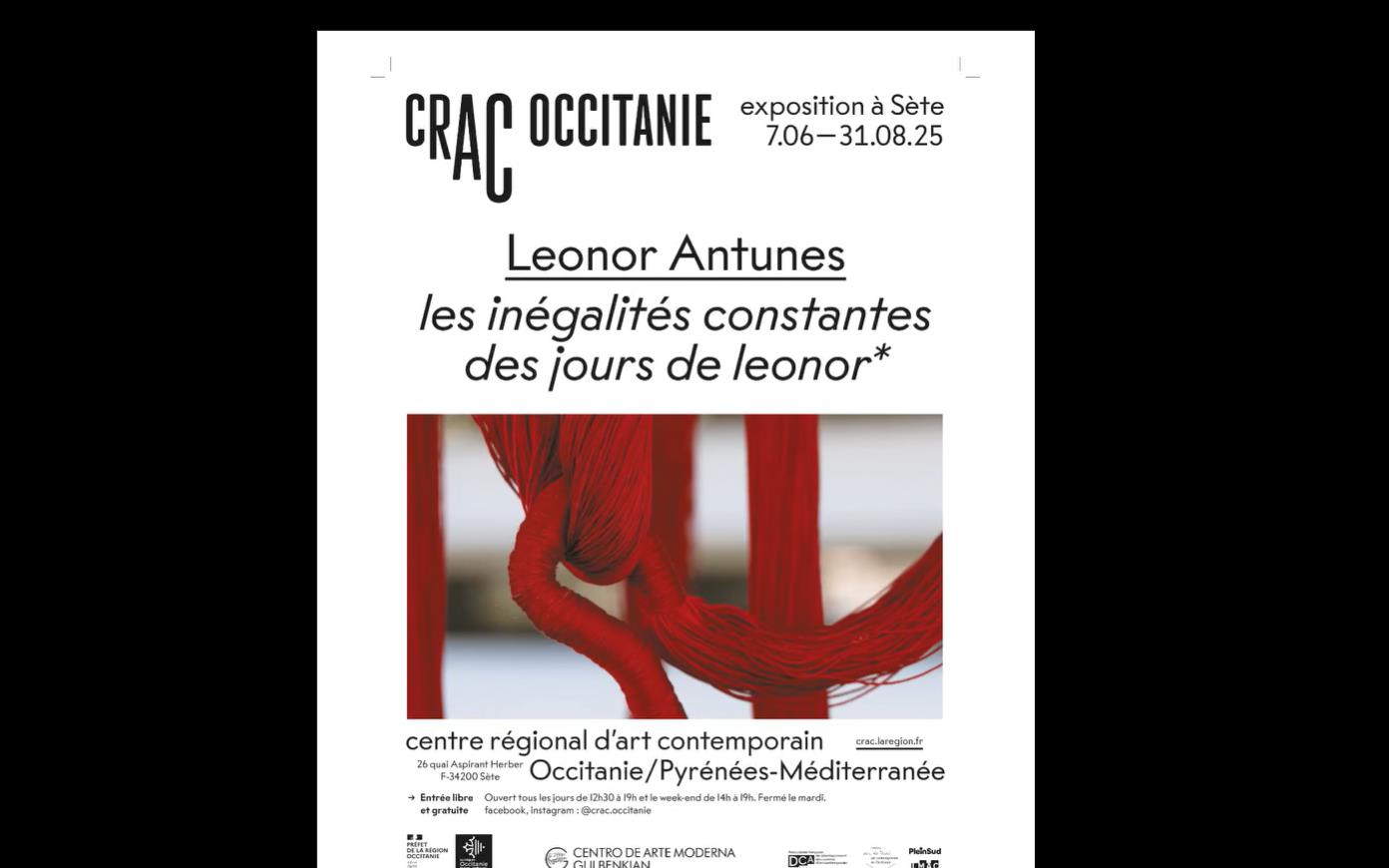 Leonor Antunes «Les inégalités constantes des jours de Leonor»