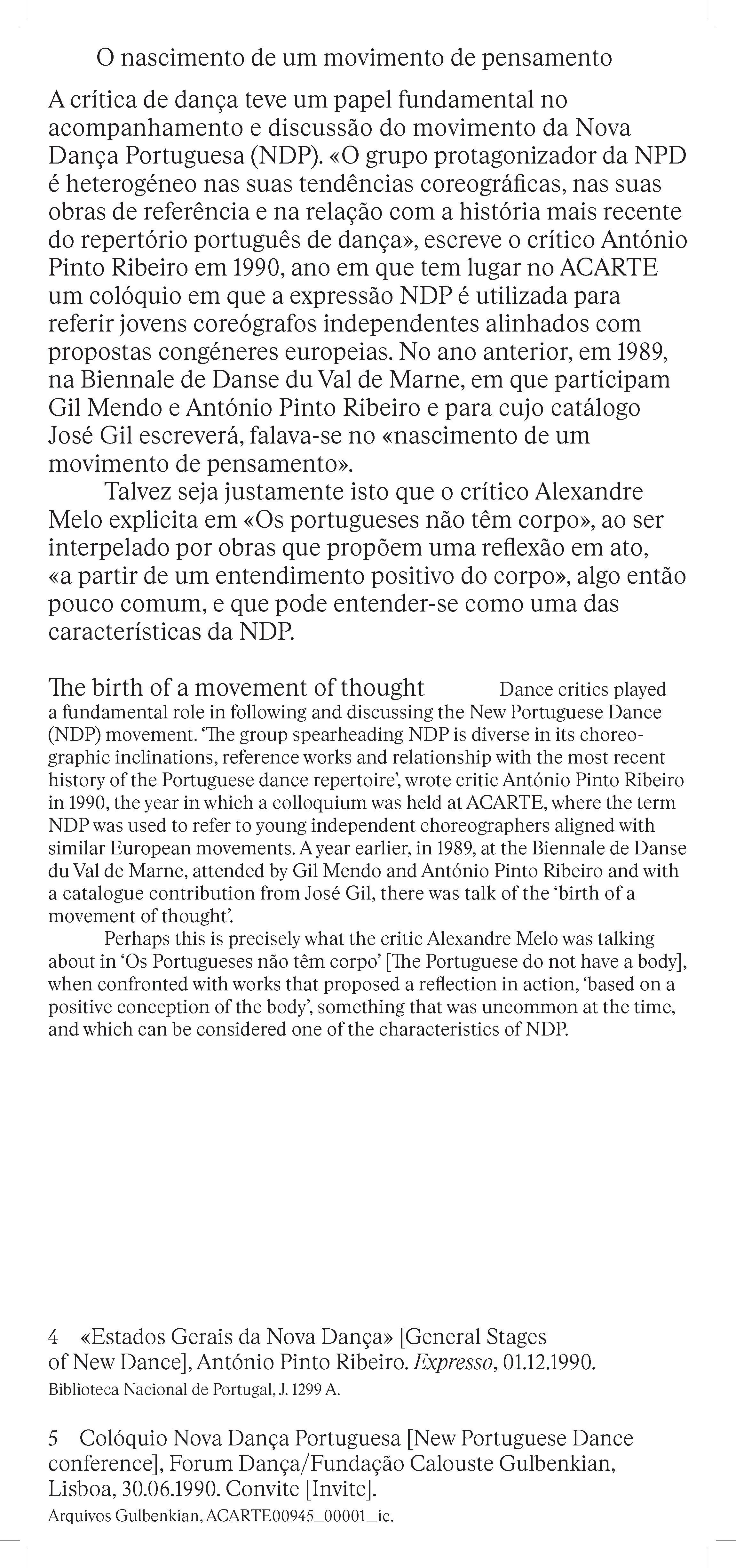 Dança não Dança. Arqueologias da Nova Dança em Portugal