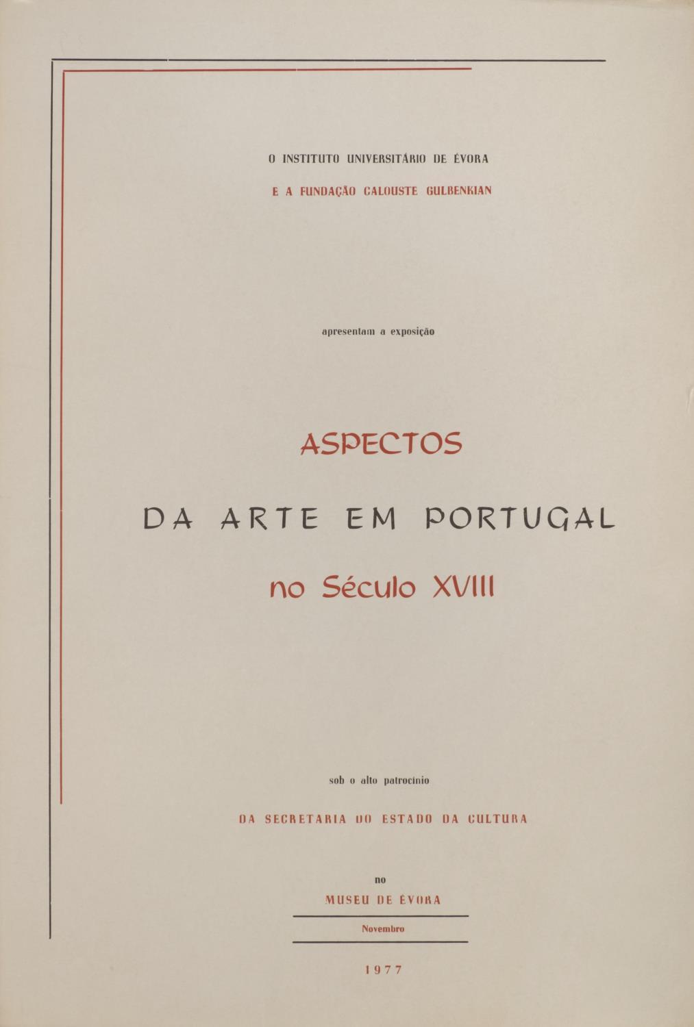Aspectos da Arte em Portugal no Século XVIII