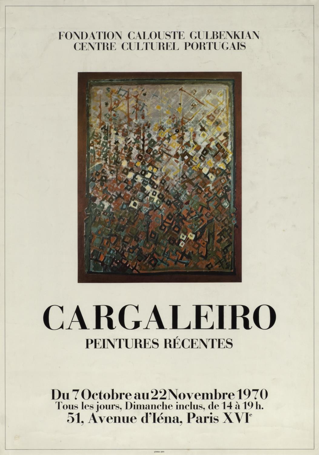 Manuel Cargaleiro. Peintures Récentes