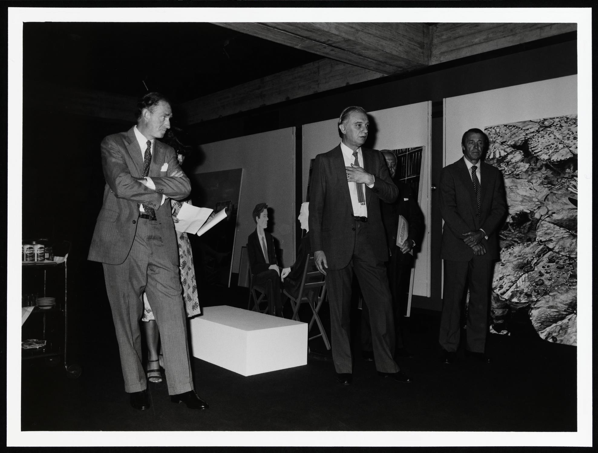 Conferência de imprensa. Richard J. Boyle (à esq.) e José Sommer Ribeiro (ao centro)