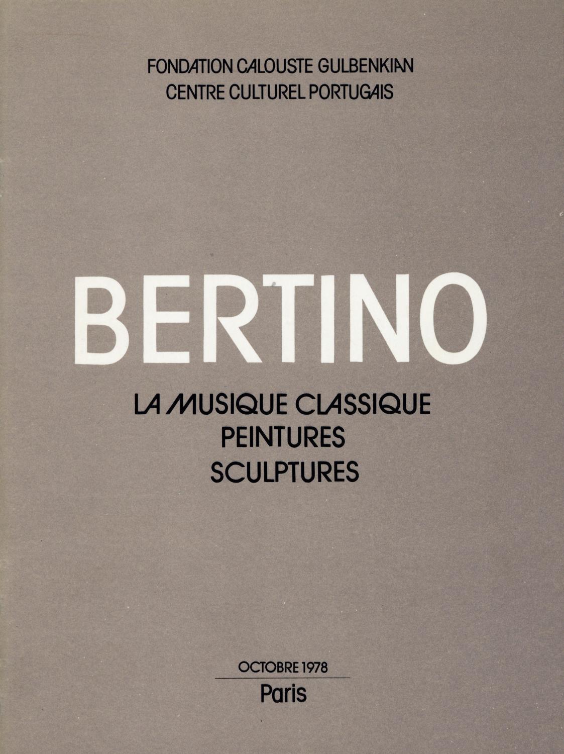 Bertino. La Musique Classique. Peintures, Sculptures