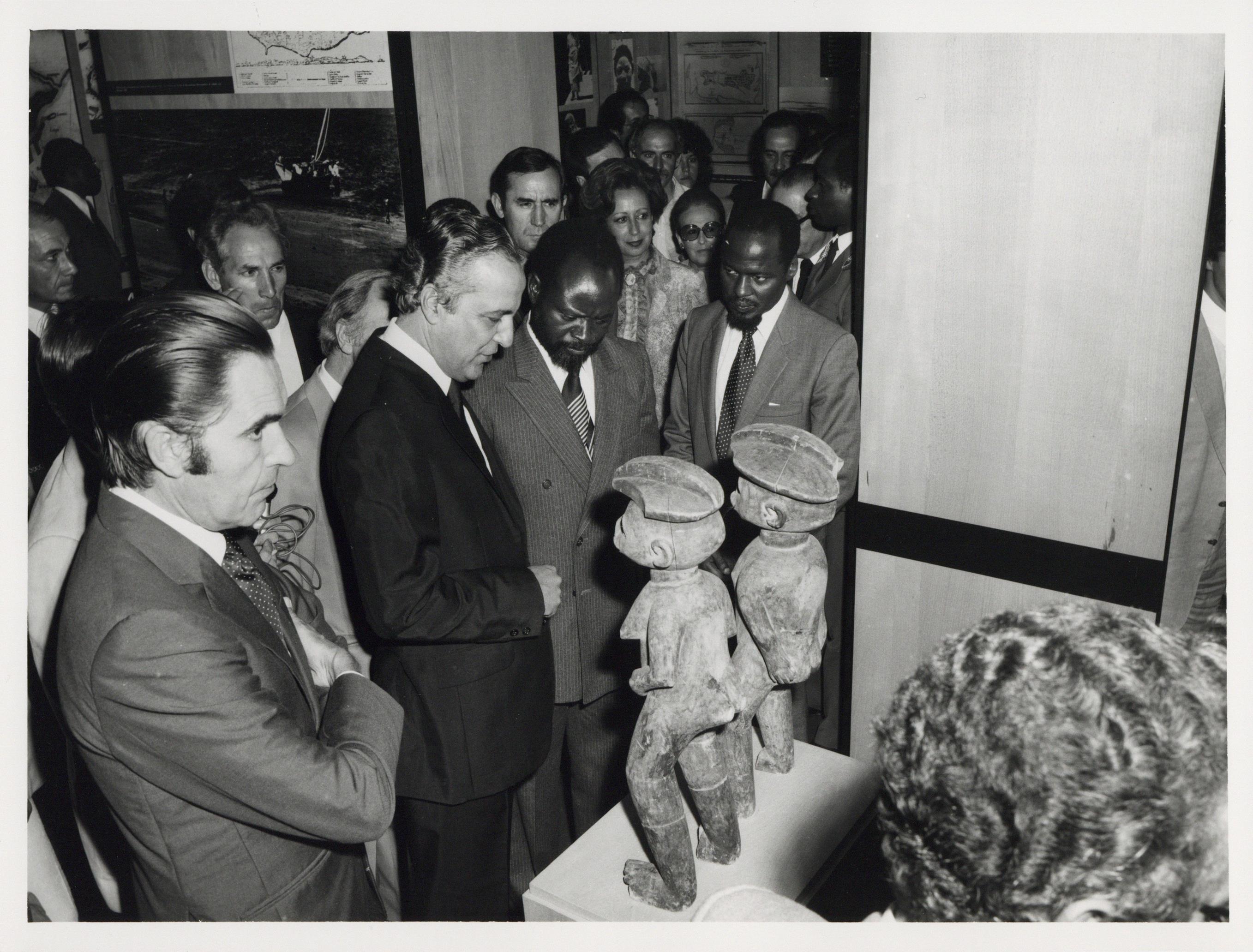 Visita oficial. José Blanco (à esq.) e o presidente de Moçambique, Samora Machel (à dir.)