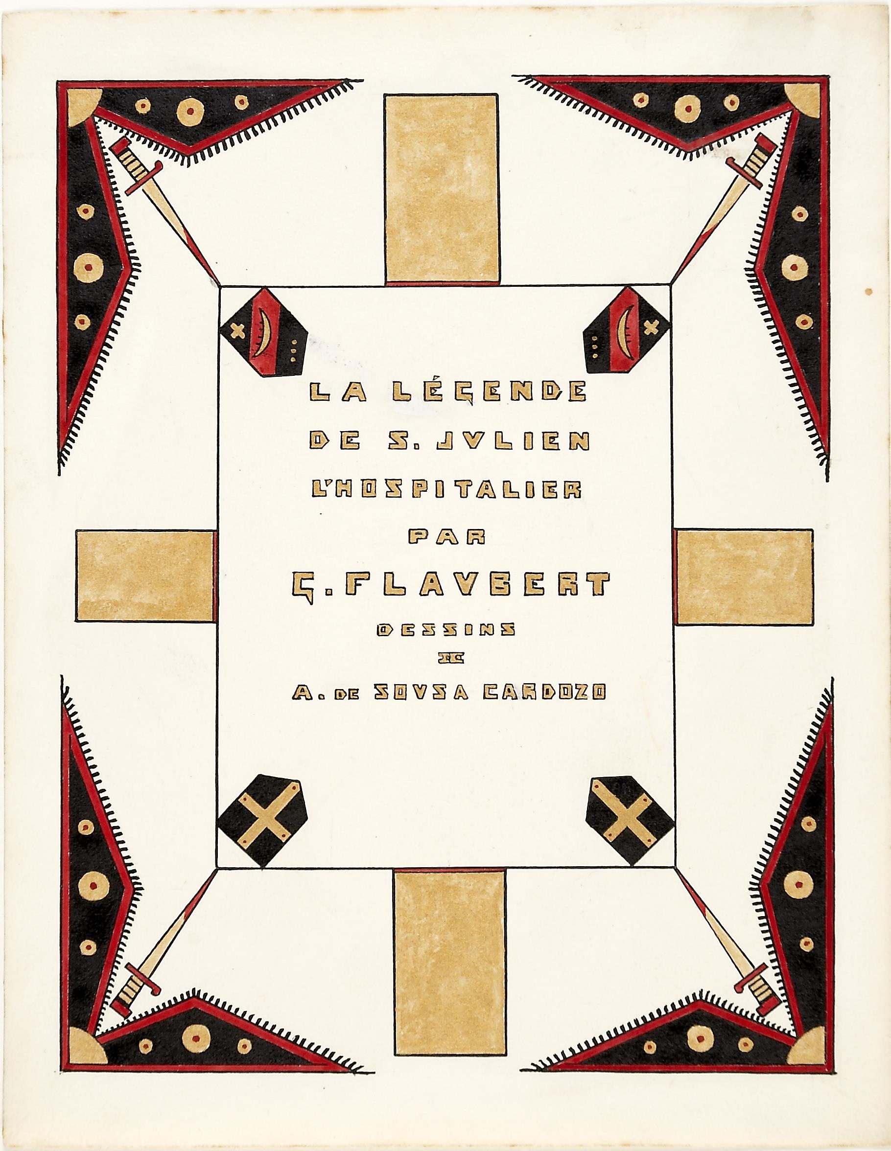 Frontispício (não utilizado) para "La Légende de Saint Julien L´Hospitalier" de Gustave Flaubert