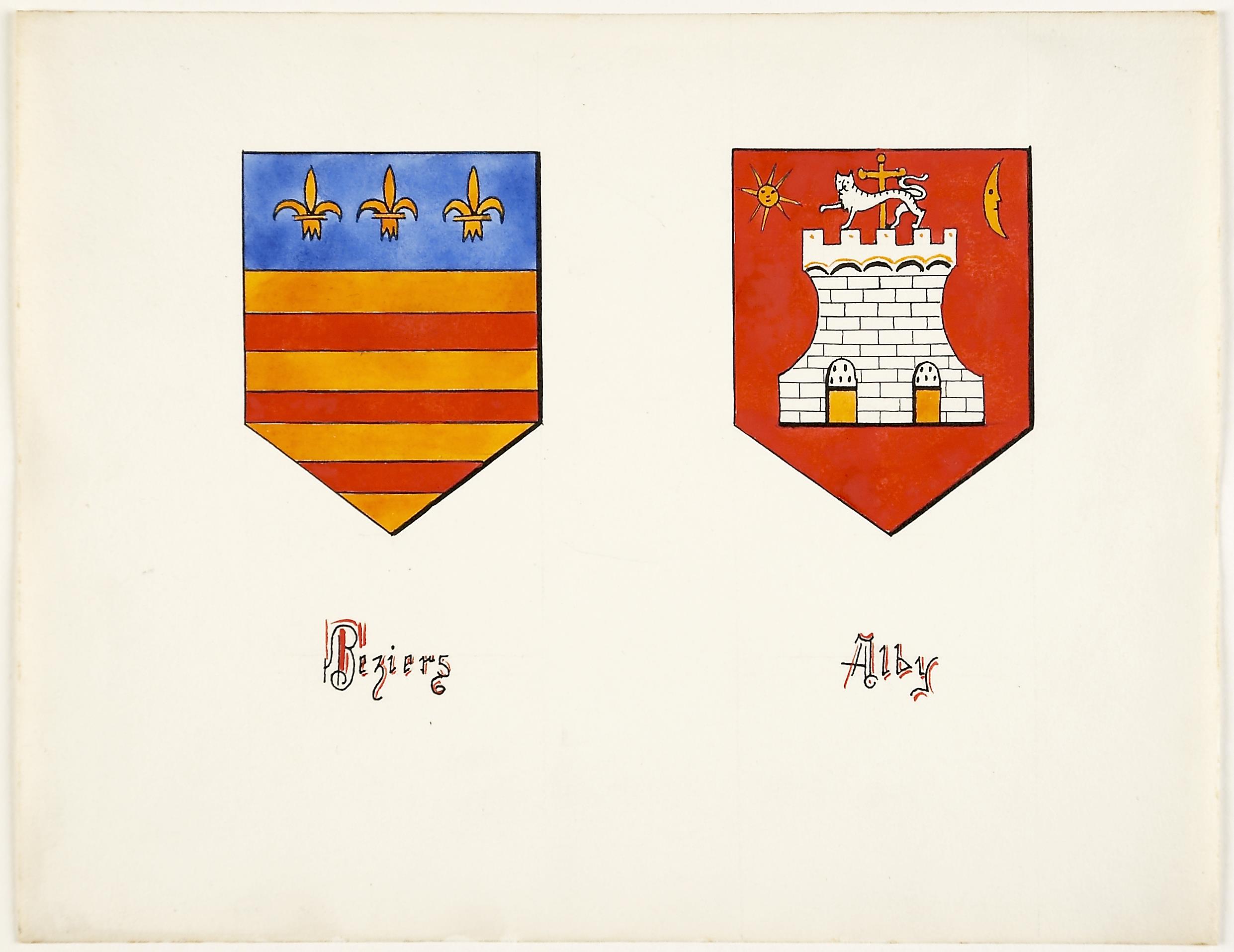 Brazões das cidades de Beziers e Alby