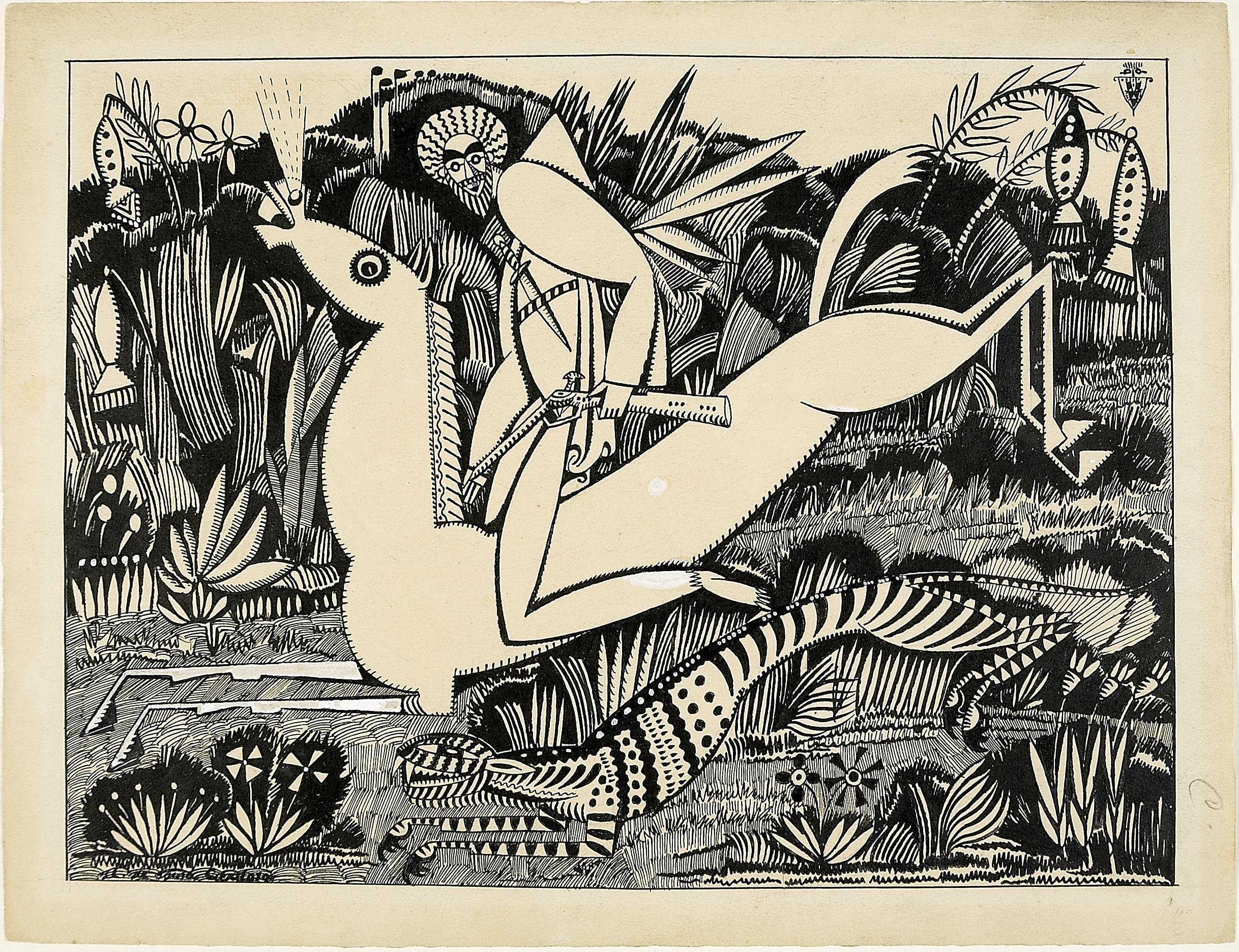 LE TIGRE (Desenho original n.º 16 para o álbum XX DESSINS)