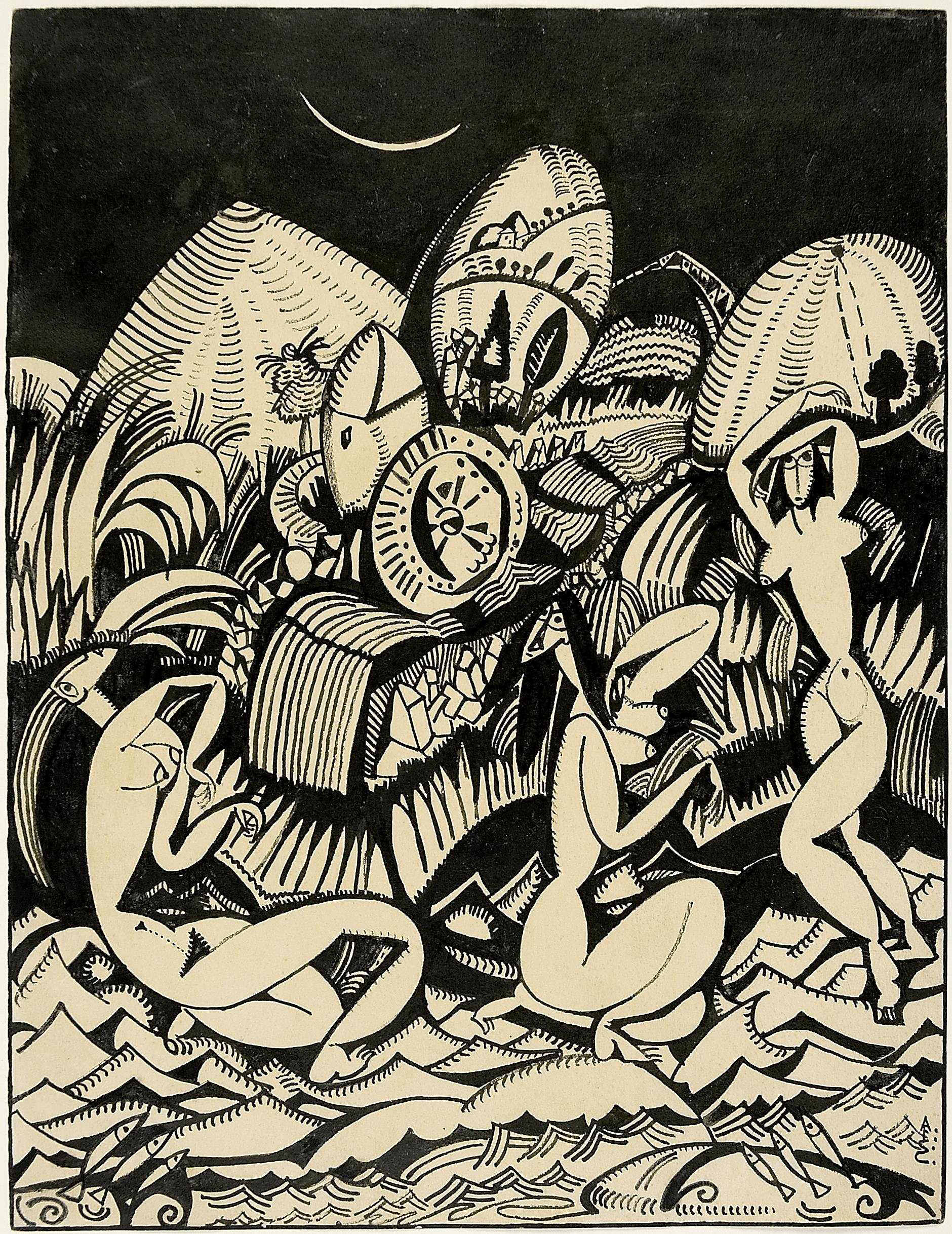 LE BAIN DES SORCIÉRES (Desenho original n.º 10 para o álbum XX DESSINS)