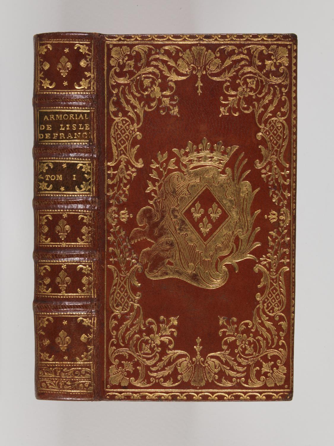 Armorial des principales maisons et familles du royaume, particulierement de celles de Paris et de l'Isle de France. Contenant les armes des Princes, Seigneurs, Grands Officiers de la Couronne & de la Maison du Roi, celles des Cours Souveraines, etc. Avec l'explication de tous les blasons.