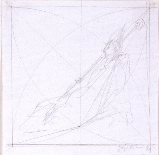 Estudo para o quadro "O Bispo Vermelho"