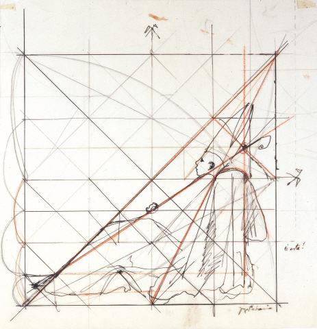 Estudo para o quadro "O Bispo Vermelho"