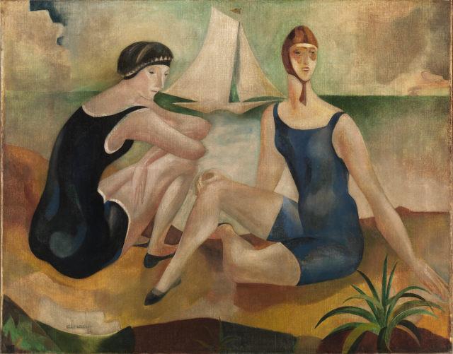 [Banhistas] (Pintura para o café "A Brasileira" do Chiado, Lisboa)