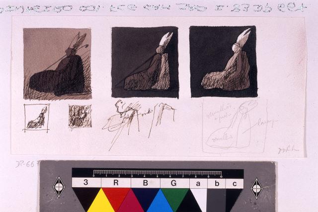 Estudo para o quadro "O Bispo Vermelho"
