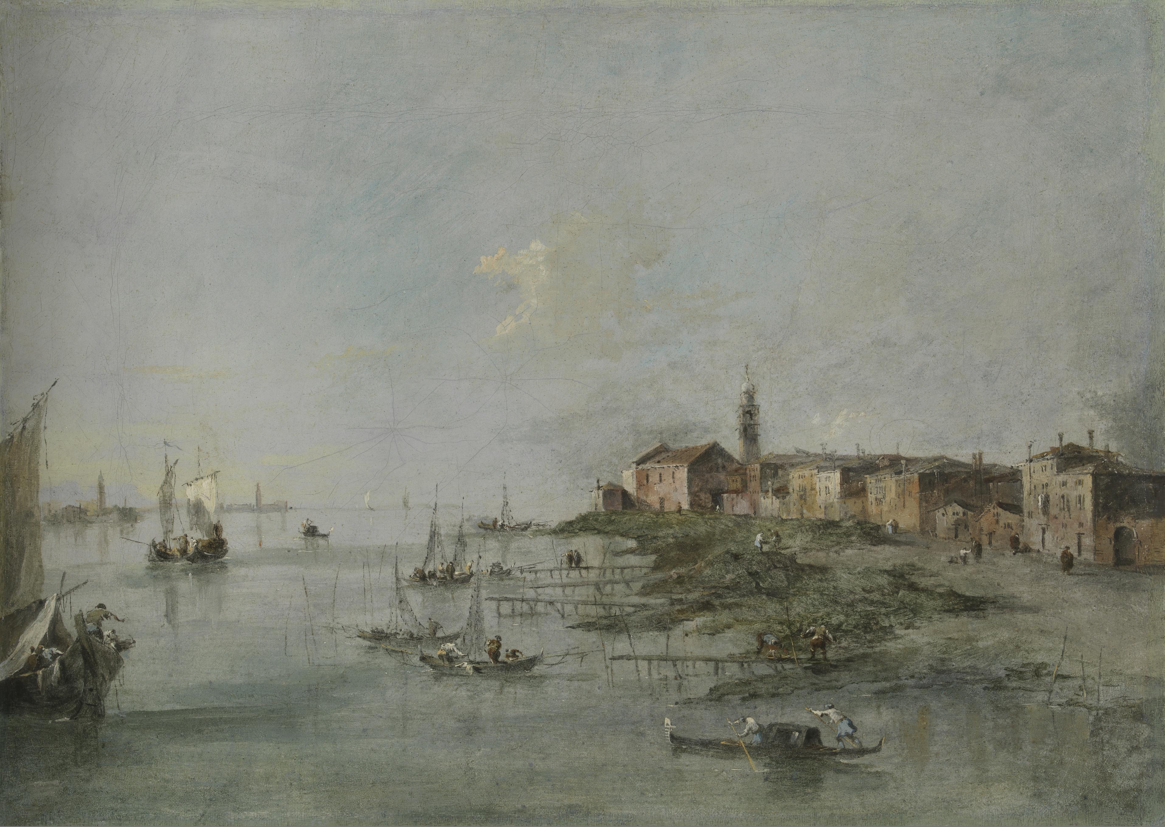 O Canal da Giudecca e a Igreja de Santa Marta