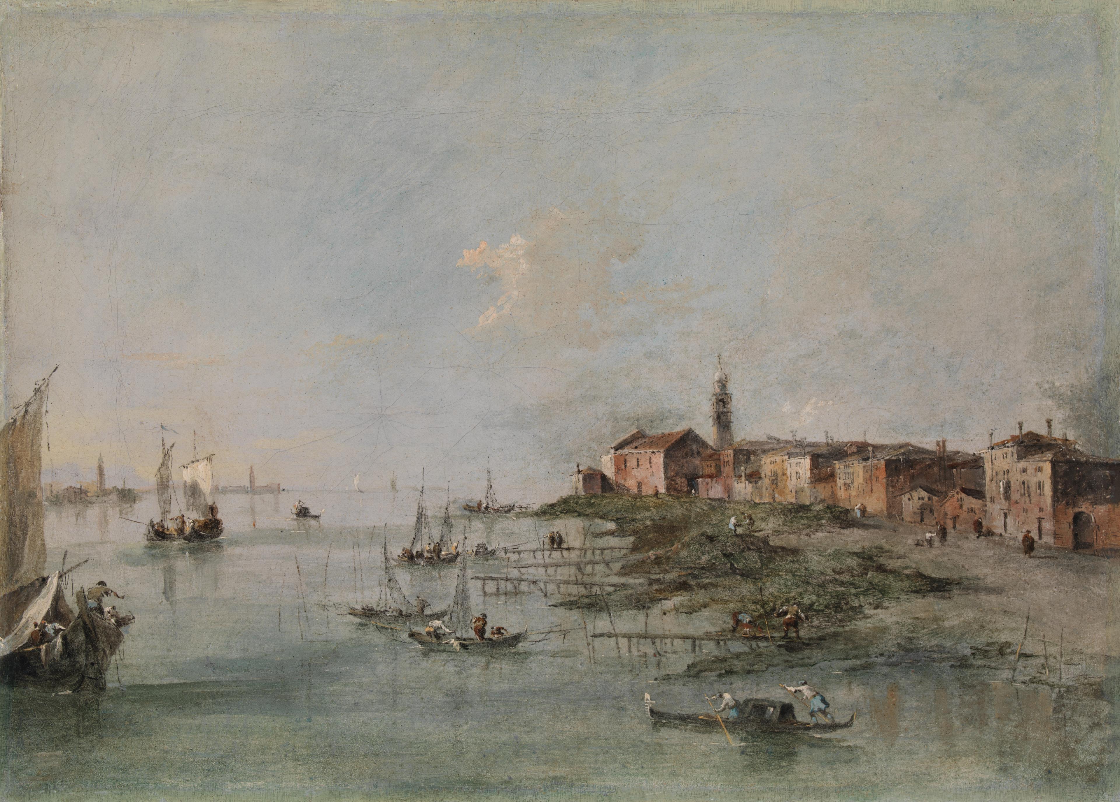 O Canal da Giudecca e a Igreja de Santa Marta