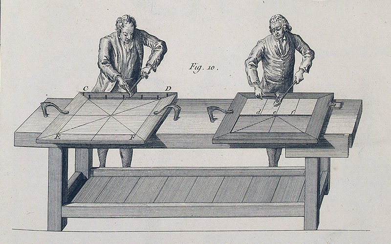 André-Jacob Roubo (1739–1791). L’Art du Menuisier en Meubles (pormenor). Paris, 1769– 1775. Museu Calouste Gulbenkian – Coleção do Fundador