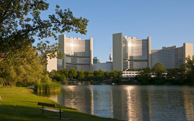 "View at the at the VIC (Vienna International Centre) the United Nations Office at Vienna (UNOV), the United Nations Office on Drugs and Crime (UNODC), the International Atomic Energy Agency (IAEA), the United Nations Industrial Development Organization (UNIDO), the Preparatory Commission for the Comprehensive Nuclear Test-Ban Treaty Organization (CTBTO)More images from the VIC:"