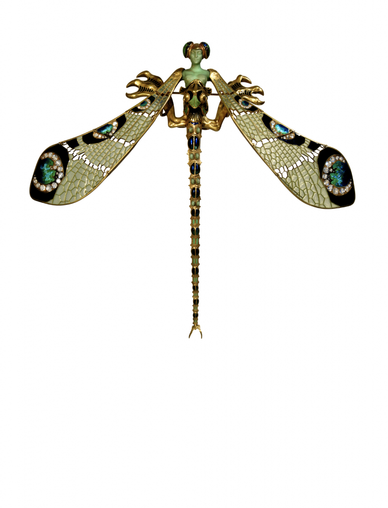 Dragonfly-woman' corsage ornament 